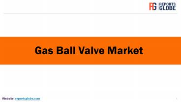 Gas valve Market