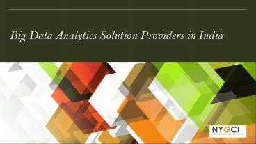 Big Data Analytics Service Provider in India