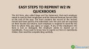 EASY STEPS TO REPRINT W2 IN QUICKBOOKS