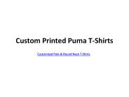 Custom Printed Puma Polo and Round Neck T-Shirts