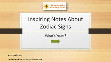 Inspiring Facts about Zodiac Sign - Sai Jagannatha Astrology Center