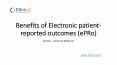 Benefits of electronic patient reported outcomes (ePRO) | Clinion PowerPoint PPT Presentation