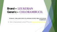 Dosage and Uses of Leukeran Tablet