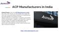 Premium Quality ACP Manufacturers in India PowerPoint PPT Presentation