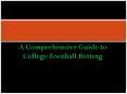 A Comprehensive Guide to College Football Betting PowerPoint PPT Presentation