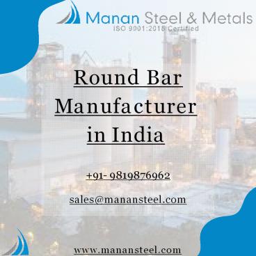 Round Bar Manufacturer Supplier in India