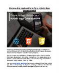 Choose the best platform for a Hybrid App Development PowerPoint PPT Presentation