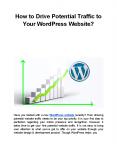 How to Drive Potential Traffic to Your WordPress Website? PowerPoint PPT Presentation