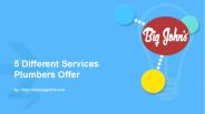 5 Different Services Plumbers Offer