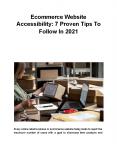 Ecommerce Website Accessibility: 7 Proven Tips To Follow In 2021 PowerPoint PPT Presentation
