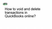 How to void and delete transactions in QuickBooks Online