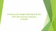 Increase your Google Ranking with the Best SEO Services Company in Noida
