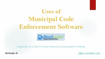 Uses of Municipal Code Enforcement Software