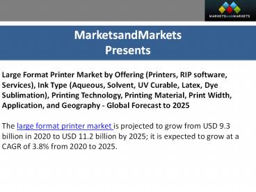 Large Format Printer Market worth $11.2 billion by 2025 ,  at a CAGR of 3.8%