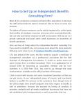How to Set Up an Independent Benefits Consulting Firm? PowerPoint PPT Presentation