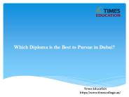 Diploma in Business Management in Dubai