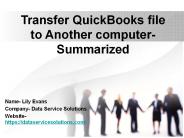 Quick Methods to Transfer QuickBooks file to Another computer