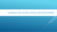 Looking for Crane Valves for Your Home?