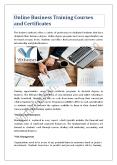 Online Business Training Courses and Certificates PowerPoint PPT Presentation