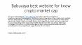 Babuyaya best website for know  crypto market cap