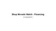 shop movado watch - financing