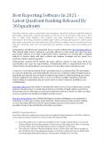 Best Reporting Software In 2021 - Latest Quadrant Ranking Released By 360quadrants PowerPoint PPT Presentation