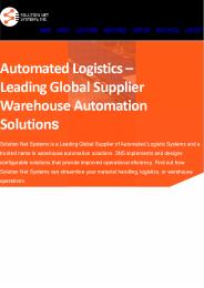 Automated Logistics Systems