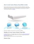 Best Cervical Contour Memory Foam Pillow in India