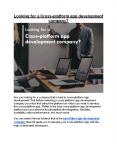 Looking for a Cross-platform app development company? PowerPoint PPT Presentation