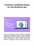 7 Amazing List Building Plugins for Your WordPress Site PowerPoint PPT Presentation