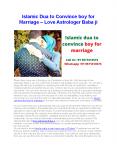 Islamic Dua to Convince boy for Marriage - Love Astrologer Baba ji PowerPoint PPT Presentation