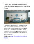 Design Your Bedroom With Best Color Scheme | Interior Design Service | Decor La Rouge PowerPoint PPT Presentation