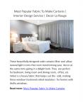 Most Popular Fabric To Make Curtains | Interior Design Service | Decor La Rouge PowerPoint PPT Presentation