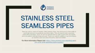 Stainless Steel Seamless Pipes