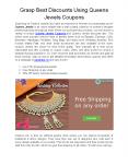 Grasp Best Discounts Using Queens Jewels Coupons