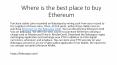Where is the best place to buy Ethereum