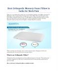 Best Orthopedic Memory Foam Pillow in India For Neck Pain (1)