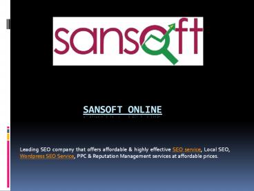 SEO Service - Sansoft Online
