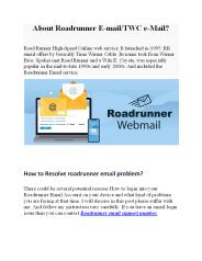 Roadrunner email help