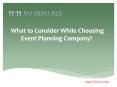 What to Consider While Choosing Event Planning Company? PowerPoint PPT Presentation