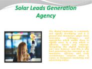 Solar Leads Generation Agency