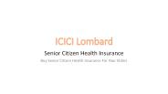 Get a Senior Citizen Health Insurance At The Exclusive Rates