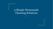5 Simple Homemade Cleaning Solutions