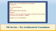 PR Service – For Architectural Consultants