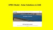 OPEX Model (Build-Own-Operate) | UAE Solar Solutions