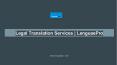 Legal Interpretation - Language Support Services | LenguaePro PowerPoint PPT Presentation
