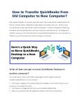 Way to transfer QuickBooks old computer to New? PowerPoint PPT Presentation