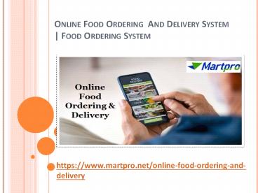 Online Food Ordering  And Delivery System | Food Ordering System