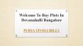 Purva Tivoli Hills - Plots In Bangalore - Devanahalli Location PowerPoint PPT Presentation