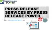 Press Release Services by Press Release Power